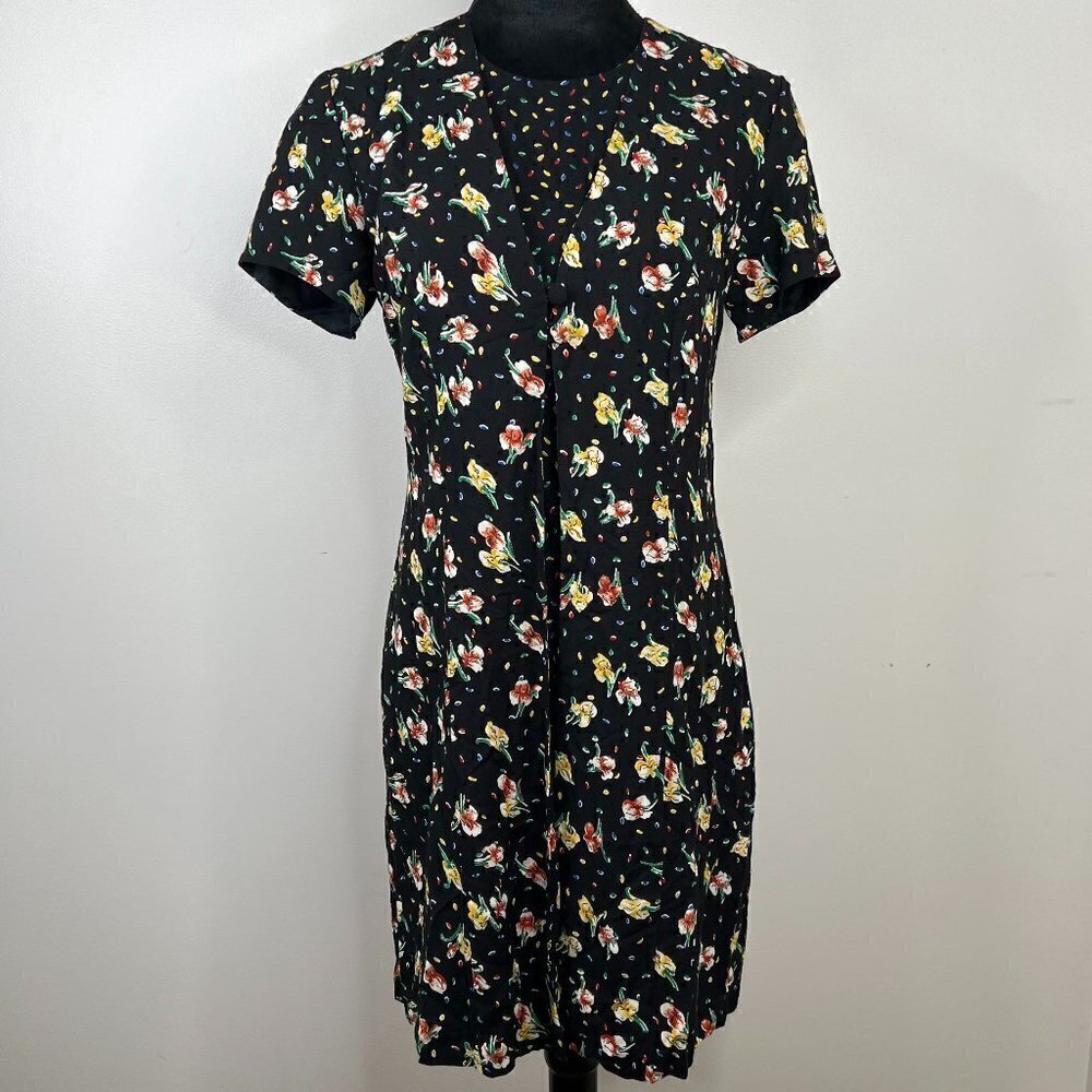 Vintage 90s Jessica Howard Floral Confetti‎ Multi Print Dress